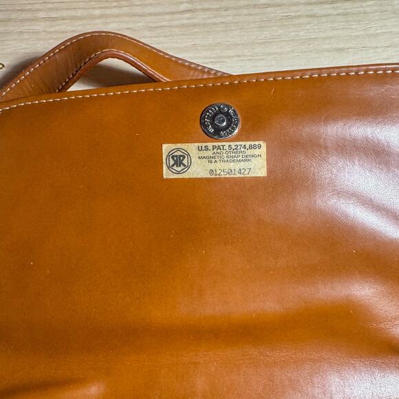 Y2K THE LIMITED Patent Leather Shoulder Bag | Caramel Brown Baguette Purse - Picture 8 of 11